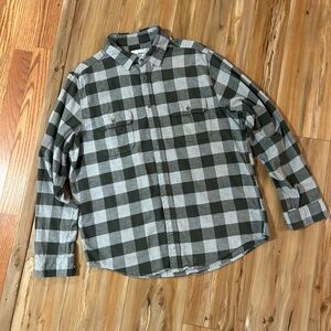 Goodfellow & Co Black and Gray Plaid Flannel